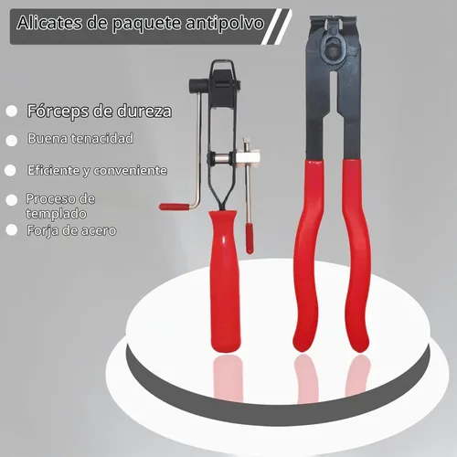 Vista 3 de Kit de 22 Piezas de Alicates Universales para Abrazaderas de Fuelle de Junta CV con Alicates para Banda de Fuelle CV, 20 Bandas de Crimpado, Oreja