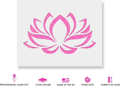 Vista 2 de Plantilla de naturaleza de flor de loto - egipcio, budismo, manualidades
