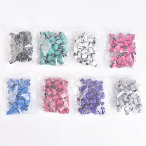 Vista 9 de KADS Efile - Bandas de lijado de uñas, 50 unidades, 8 colores, lijadoras de uñas, banda profesional de grano fino mediano con 3/32 pulgadas