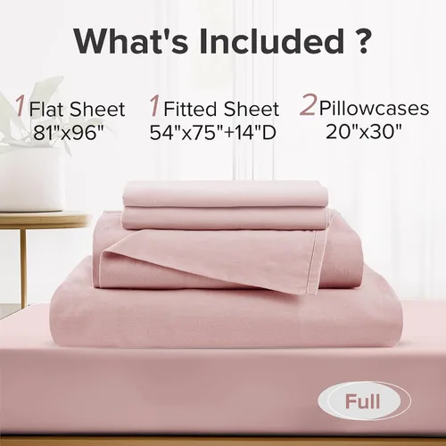 Vista 126 de Comfort Spaces Sábanas 100% algodón tamaño King, transpirables y ultra suaves, sábanas de algodón naturalmente fresco con bolsillo elástico de 14