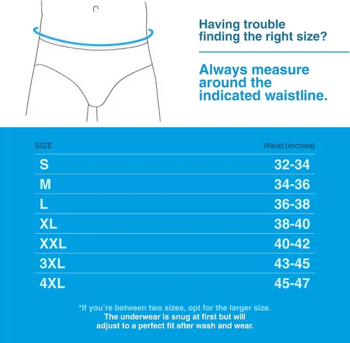 Vista 7 de PROTECHDRY - Calzoncillos tipo bóxer de algodón lavables y reutilizables para incontinencia urinaria para hombres (negro, talla S)