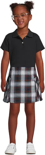 Vista 3 de Lands' End Camisa polo de manga corta para niñas de uniforme escolar