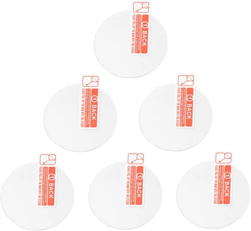 Vista 9 de Hemobllo Película de pantalla transparente 6 unids Película templada redonda Protector de pantalla Protector de cara Smartwatch Protectores