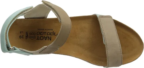 Vista 5 de Naot Sandalia Miracle Wedge para mujer, Gris Lagarto Multi piel