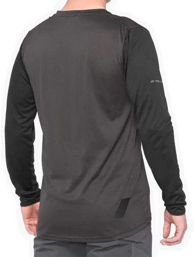Vista 2 de 100% Ridecamp - Maillot de manga larga - Hombre NegroCarbón 2022, M, NegroCarbón