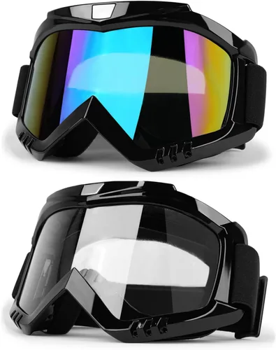 Vista 10 de Gafas de Motocross – Gafas MX para ATV, Motocicleta, Snowboard, Dirtbike y Deportes de Motor – Antiniebla, UV400, Antiarañazos, A Prueba de Polvo