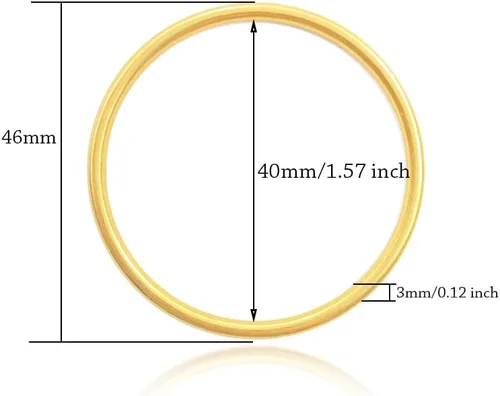 Vista 2 de Mulutoo 12 piezas de anillos de macramé de metal de 1.6 pulgadas para hacer coronas de boda, decoración de macramé para colgar en la pared