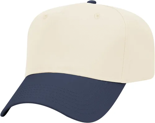 Vista 14 de OTTO Gorra de béisbol de perfil medio con 5 paneles OTTO 31-069 Negro y natural.