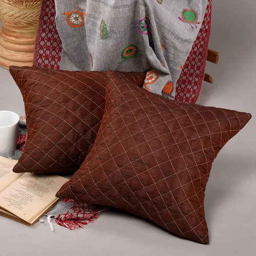 Vista 10 de Almohadas bordadas de 12 x 12 pulgadas, fundas de almohada pequeñas decorativas para sofá, fundas de almohada azules, paquete de 2, almohadas