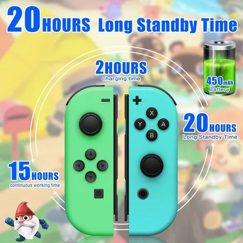 Vista 3 de NINIFEI Controller for Nintendo Switch, Compatible with Nintendo Switch Wireless LR Controller Support Double VibrationWake-upScreenshot