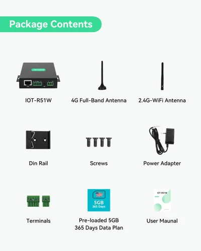 Vista 9 de LINOVISION Industrial Global 4G LTE Enrutador celular con datos precargados 5GB 365 Days Data Plan, Virtual SIM Router Supports Plug-n-Play
