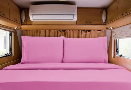Vista 77 de Mocassi Juego de sábanas de lujo de 4 piezas, calidad prémium de hotel de 1800 hilos, ajuste fácil, sábanas y fundas de almohada resistentes a