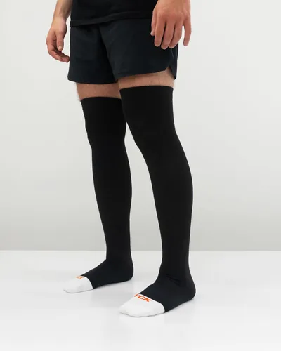 Vista 6 de TCK Socks Por encima de la rodilla para hombre Negro