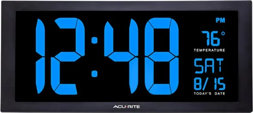 Vista 13 de AcuRite 75114M Reloj digital LED de 10 pulgadas con atenuación automática de brillo, blanco