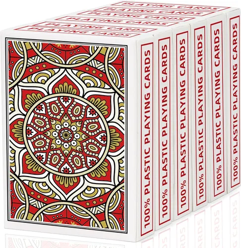 Vista 9 de Juego de cartas de plástico, paquete de 2 cartas impermeables, 2 barajas