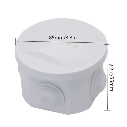Vista 2 de Zulkit Caja de conexiones de plástico ABS IP55 a prueba de polvo e impermeable, cajas eléctricas universales para proyectos, carcasa, color blanco