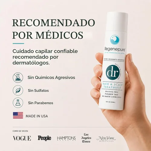 Vista 2 de Champú DR para tratamiento del cabello y del cuero cabelludo, de Regenepure, individual