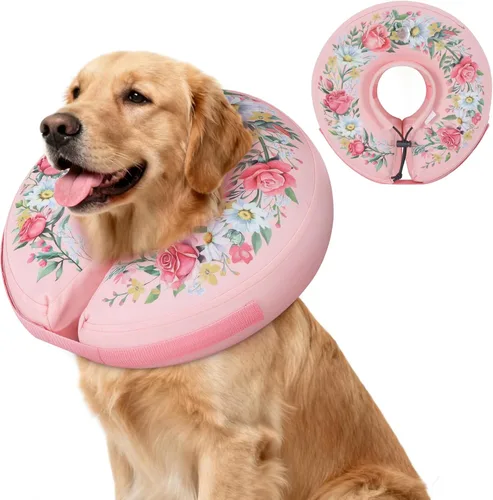 Vista 14 de IEUUMLER Collar inflable de recuperación para perro, collar electrónico protector para el cuello, collar suave ajustable para perros y gatos después