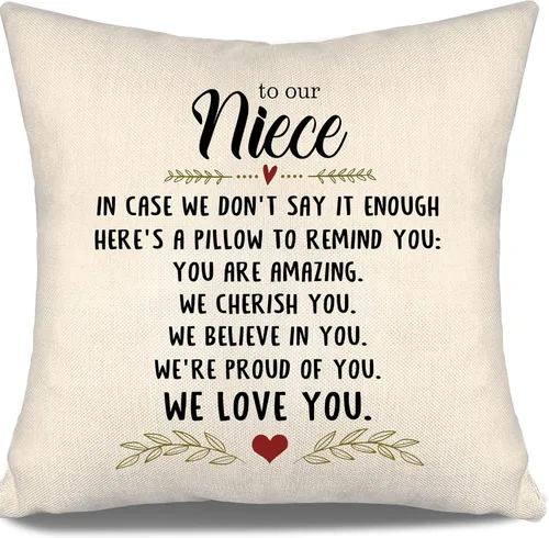 Vista 33 de En caso de que no lo diga lo suficiente aquí hay una almohada para recordarte que eres increíble, te aprecio, te quiero. Funda de almohada para tía