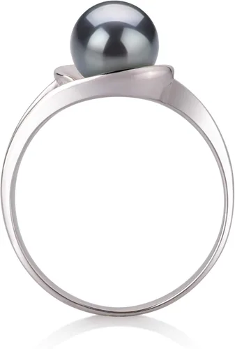 Vista 5 de Clare Black 6-7mm AAA Quality Freshwater 925 Sterling Silver Cultured Pearl Ring For Women