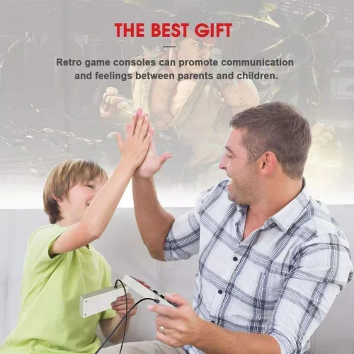 Vista 4 de Classic Retro Game Console Built 621Classic Video Games,Av Output Handheld Game System with Dual Wireless Controllers,Plug and Play.