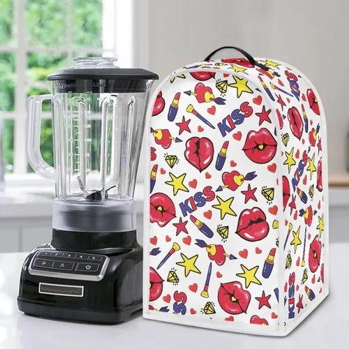 Vista 16 de Funda para licuadora de flores de vaca, funda para electrodomésticos de cocina, a prueba de polvo, lavable, resistente a las manchas, cubierta