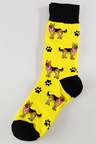 Vista 6 de Arad calcetines de pastor alemán, calcetines divertidos, calcetines largos con temática animal, unisex