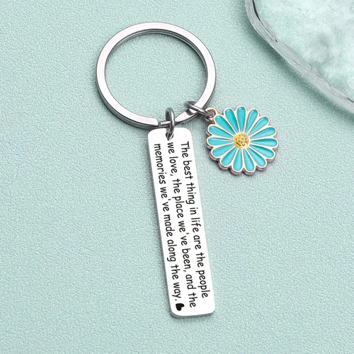 Vista 7 de Llavero de memoria, llavero de girasol, joyería de Besties, llavero de graduación, regalo para colegas