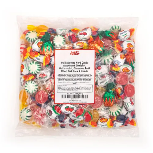 Vista 5 de Paquete a granel de 2 libras de surtido de dulces macizos tradicionales - 130 unidades - Mezcla nostálgica de caramelos navideños - Caramelos