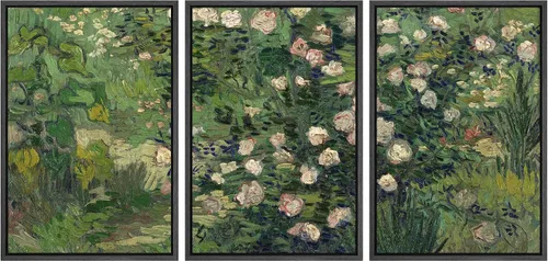 Vista 84 de wall26 Lienzo enmarcado para pared, juego de arte con flores de almendra de Vincent Van Gogh, naturaleza, ilustraciones de área silvestre, bellas