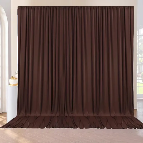 Vista 132 de Cortinas de fondo negras negras sin arrugas para fiestas, cortinas de tela gruesa para telón de fondo de fotos para cumpleaños, bodas, baby shower