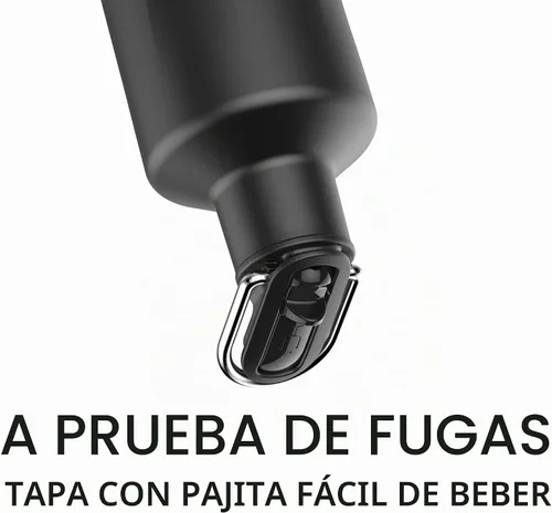 Vista 6 de BrüMate ReHydration - Botella de agua aislada 100% a prueba de fugas de 25 onzas con pajilla, cantimplora de agua de acero inoxidable (negro mate)