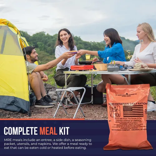 Vista 5 de The Wornick Company - Raciones listas para comer (MRE), 1 caja de raciones humanitarias excedentes militares estadounidenses, FEMA, paquete de 10/20