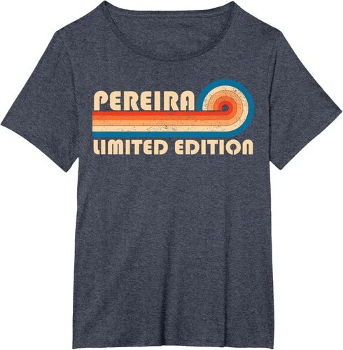 Vista 59 de PEREIRA - Camiseta vintage con apellido retro de los años 80 y 90, Negro