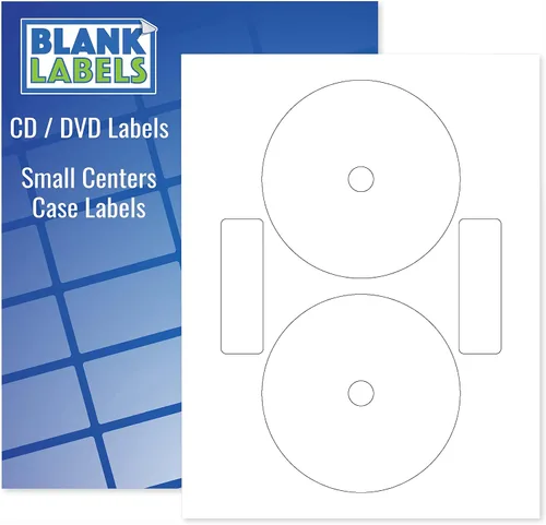 Vista 11 de Etiqueta imprimible para CD/DVD Compatible con discos estándar Cantidad de 20 discos, 40 lomo 10 hojas en total Blanco mate permanente