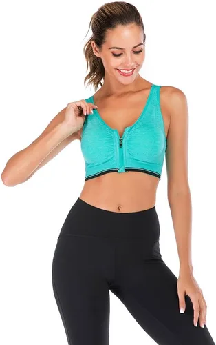 Vista 3 de YEYELE Medium Support and Removable Pad Tank Top Racerback Post Surgery Sports Bras for Women