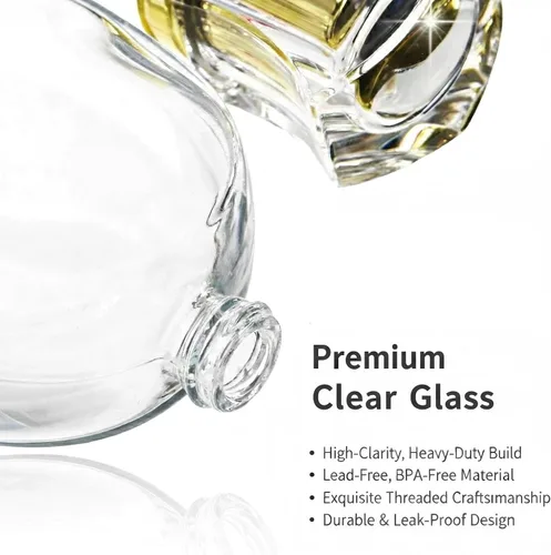 Vista 4 de Paquete de 6 botellas de perfume recargables de 1.7 fl oz/1.7 onzas, botella atomizadora de perfume de vidrio vacía, botella de viaje de colonia