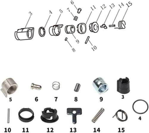 Vista 3 de 195929-4 310285-3-A Juego de abrazaderas de cuchilla para Makita JR3050T JR3060T DJR182 BJR181 XRJ02 JR3070CT Sierra recíproca GUÍA GUÍA MANGA DE