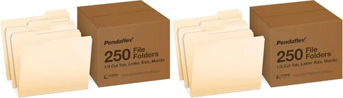 Vista 8 de Pendaflex Essentials Carpetas para archivos, tamaño carta, Manila, 100 unidades por caja