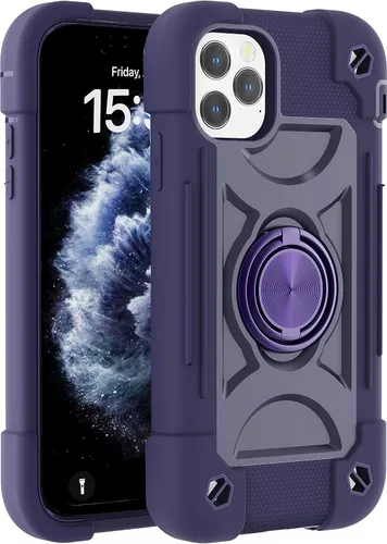 Vista 56 de MARKILL Funda compatible con iPhone Air de 6.5 pulgadas 2025 con soporte de anillo giratorio de 360 grados, protección contra caídas de grado