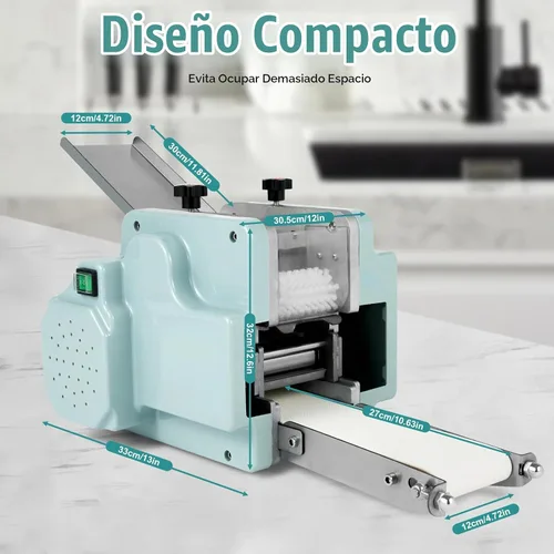 Vista 2 de Máquina eléctrica automática de piel de bola de masa hervida 3.1 in 0.35 oz molde comercial Dumpling Skin Machine Electric Wonton Skin Machine