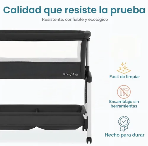 Vista 9 de Dream On Me Calypso - Cuna portátil plegable, color negro