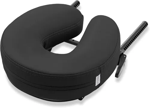 Vista 2 de Saloniture Mesa De Masaje Ajustable Cuna De Cara Y Almohada 3" Espuma - Negro