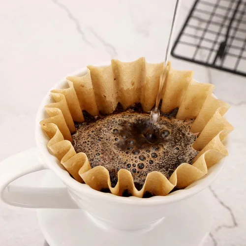 Vista 6 de EUSOAR Filtros de café sin blanquear de 1 a 2 tazas, paquete de 50 filtros de café desechables de papel marrón natural, para cafeteras de vertido