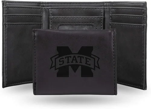 Vista 9 de NCAA Rico Industries - Billetera triple grabada con láser, con grabado láser, accesorio para hombre