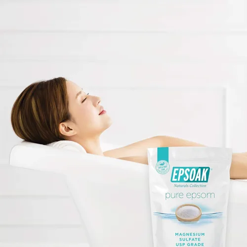 Vista 4 de Sales de Epsom para baño, spa, ducha y pies de Epsoak, Blanco