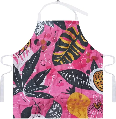Vista 7 de MUSM Apron for Adults - 27.6 X 31.5 Inch, Heavy-Duty Polyester Aprons with Two Large Pockets, Waterproof Peach Line Style Kitchen Apron for Cooking
