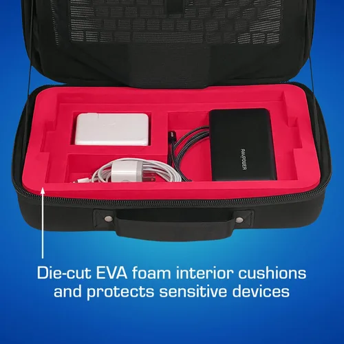 Vista 7 de Pulse - Funda protectora de viaje para MacBook Pro de 13 pulgadas con almacenamiento de accesorios Precise Fit with Shock-Resistant Foam Padding