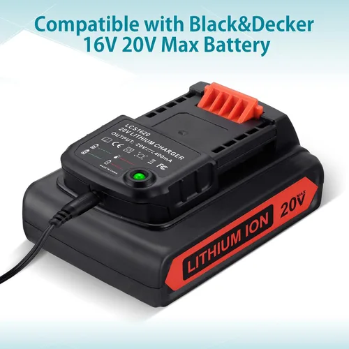 Vista 3 de LBXR20 20V 4.0Ah Reemplazo para batería de litio Black and Decker 20V LB20 LBX20 LBXR20-OPE LBXR2020-OPE LB2X4020-OPE LBXR20B-2 LST220 LST300