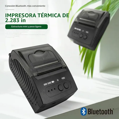 Vista 2 de NETUM Impresora de Recibos Bluetooth, Impresora Mini Térmica Portátil de 58mm POS, Compatible con Android/Windows